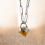 Heartglobe Charm Necklace - Sterling Silver-5