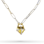 Heartglobe Charm Necklace - Sterling Silver-3