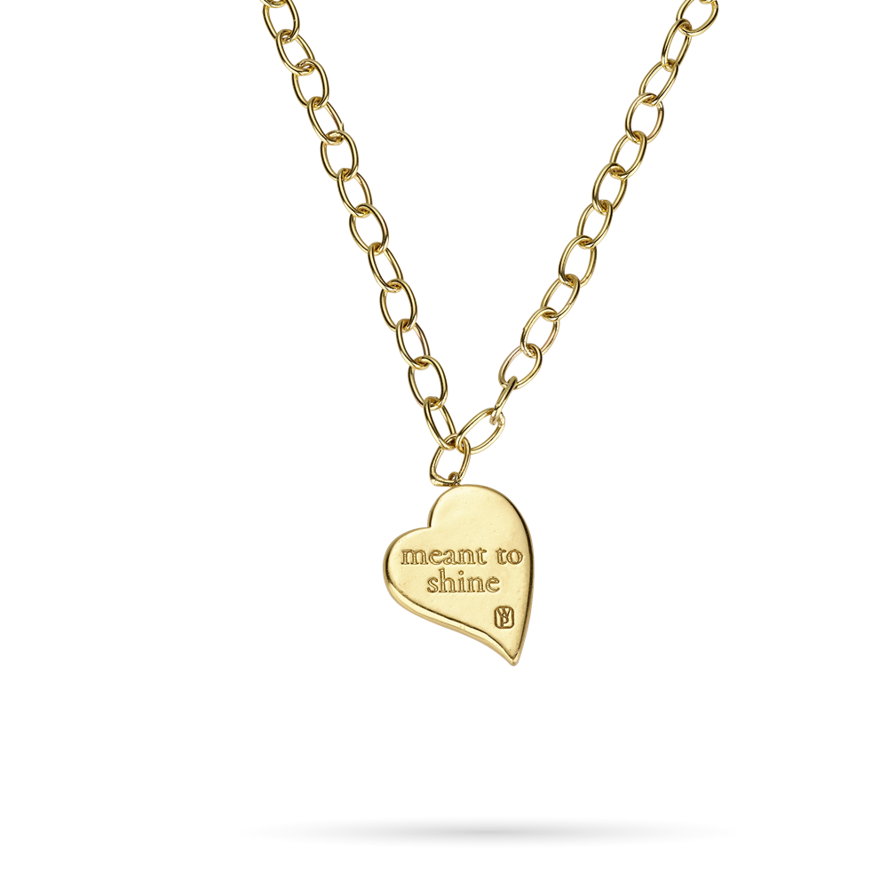 Poetic Heart - Kristal Heartstar Necklace - Ceramic Coated Brass ...